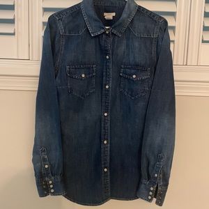 JCrew Western Shirt with snaps Sz 10 EUC.